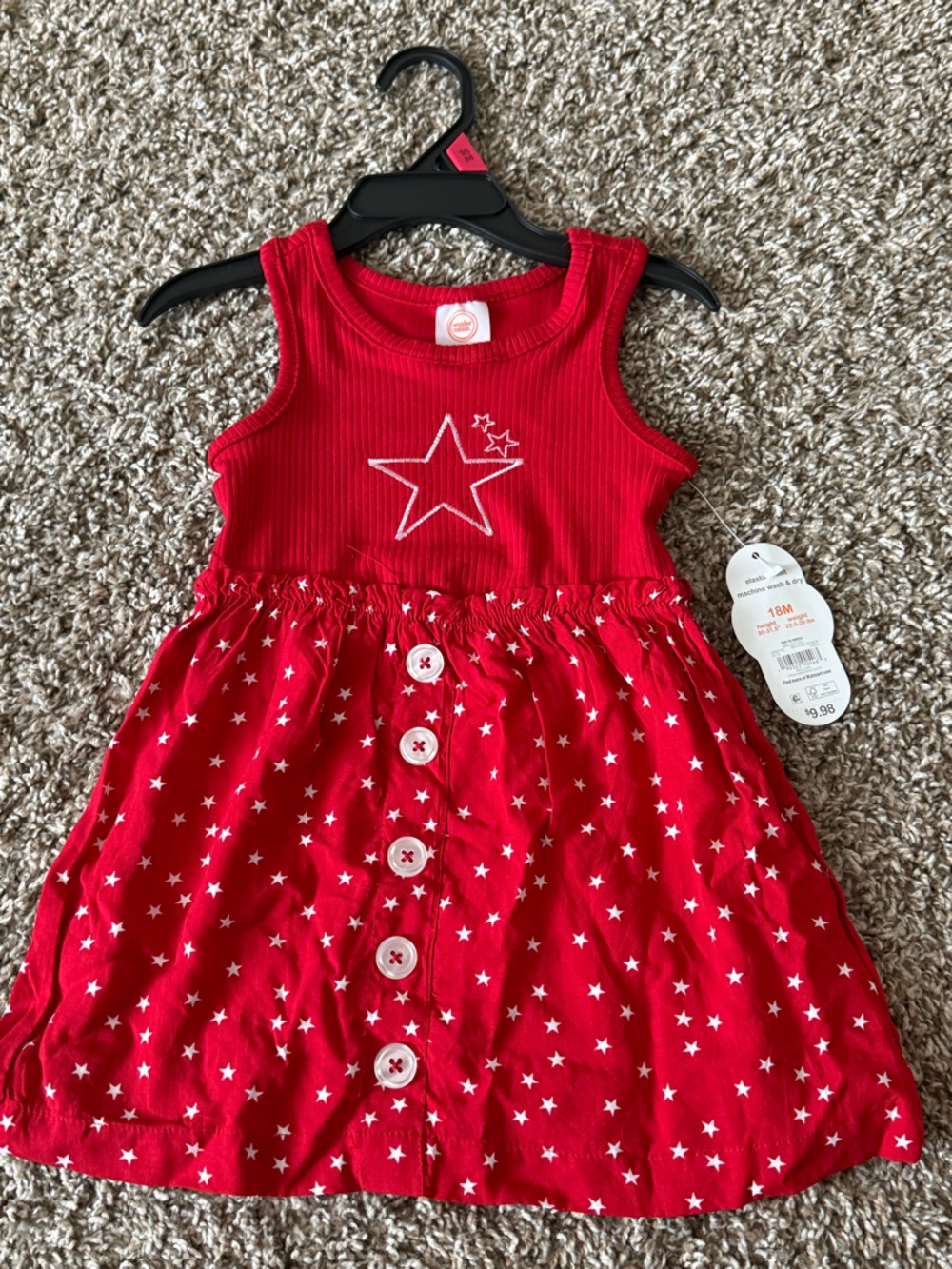Wonder Nation white Star Print Toddler Dress